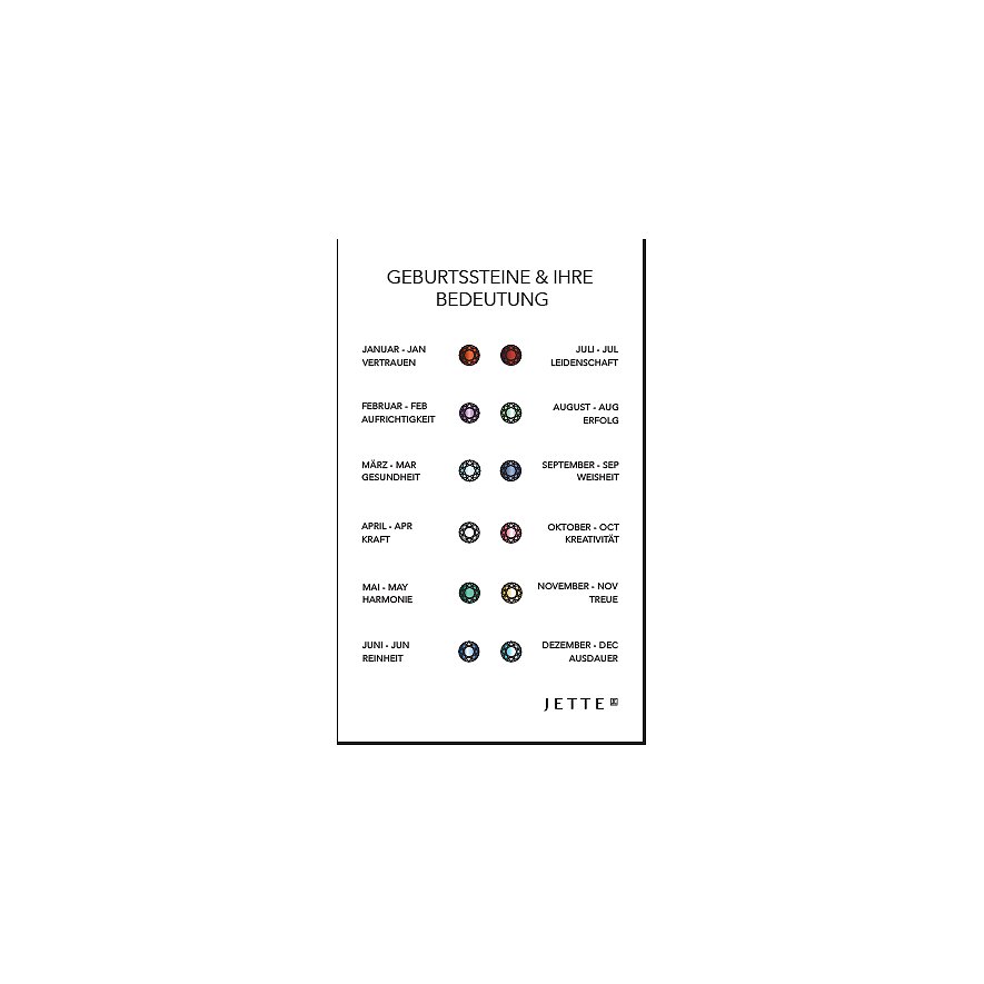 JETTE Kette BIRTHSTONE