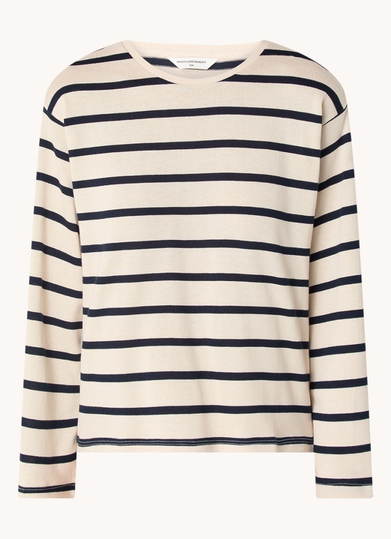 MSCH Copenhagen  Bahara fijngebreide pullover met streepprint