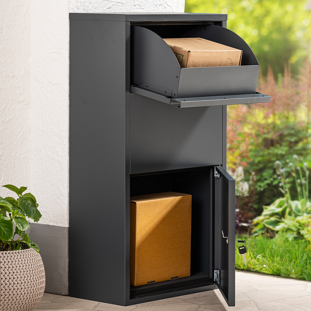 HC Home & Living XXL Paketbox, ca. 44 x 22 x 82 cm - Anthrazit