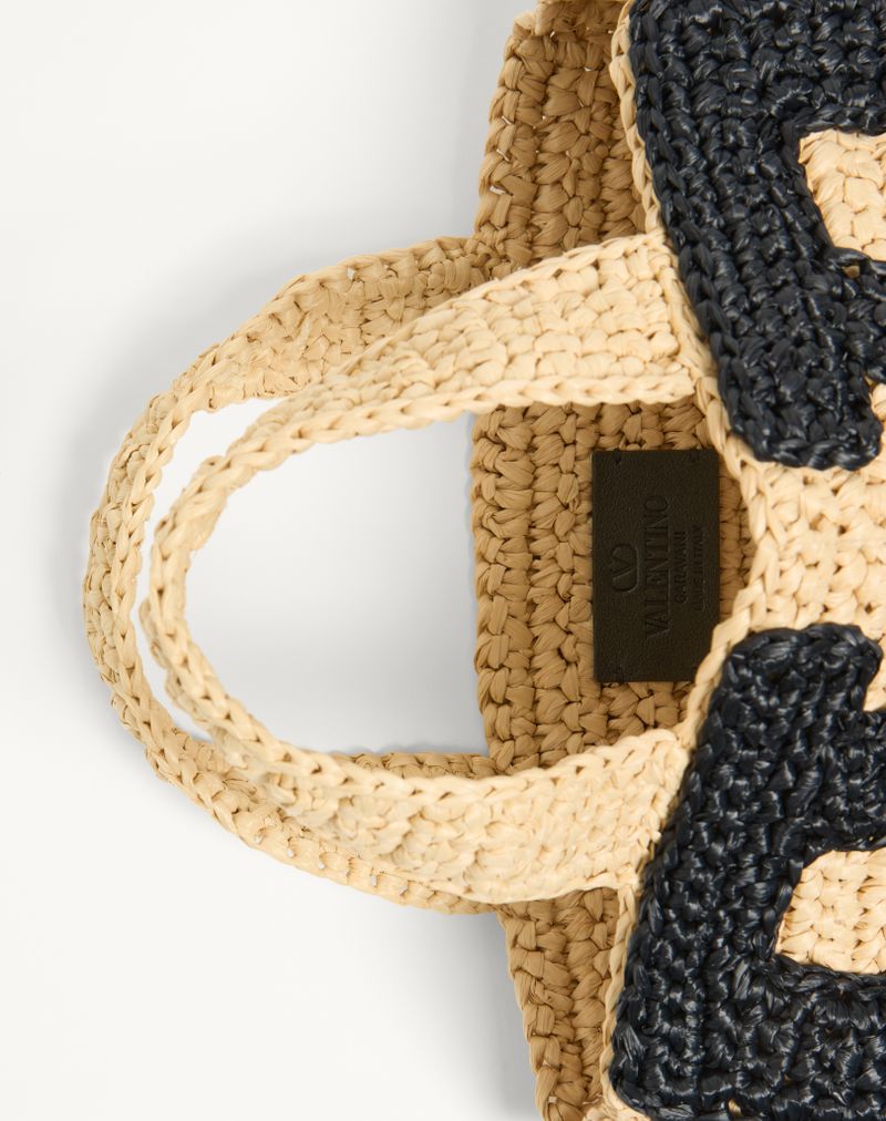 Valentino Garavani Viva Superstar Lille Raffia indkøbstaske