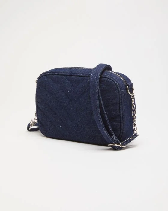 Sac pochette aspect denim