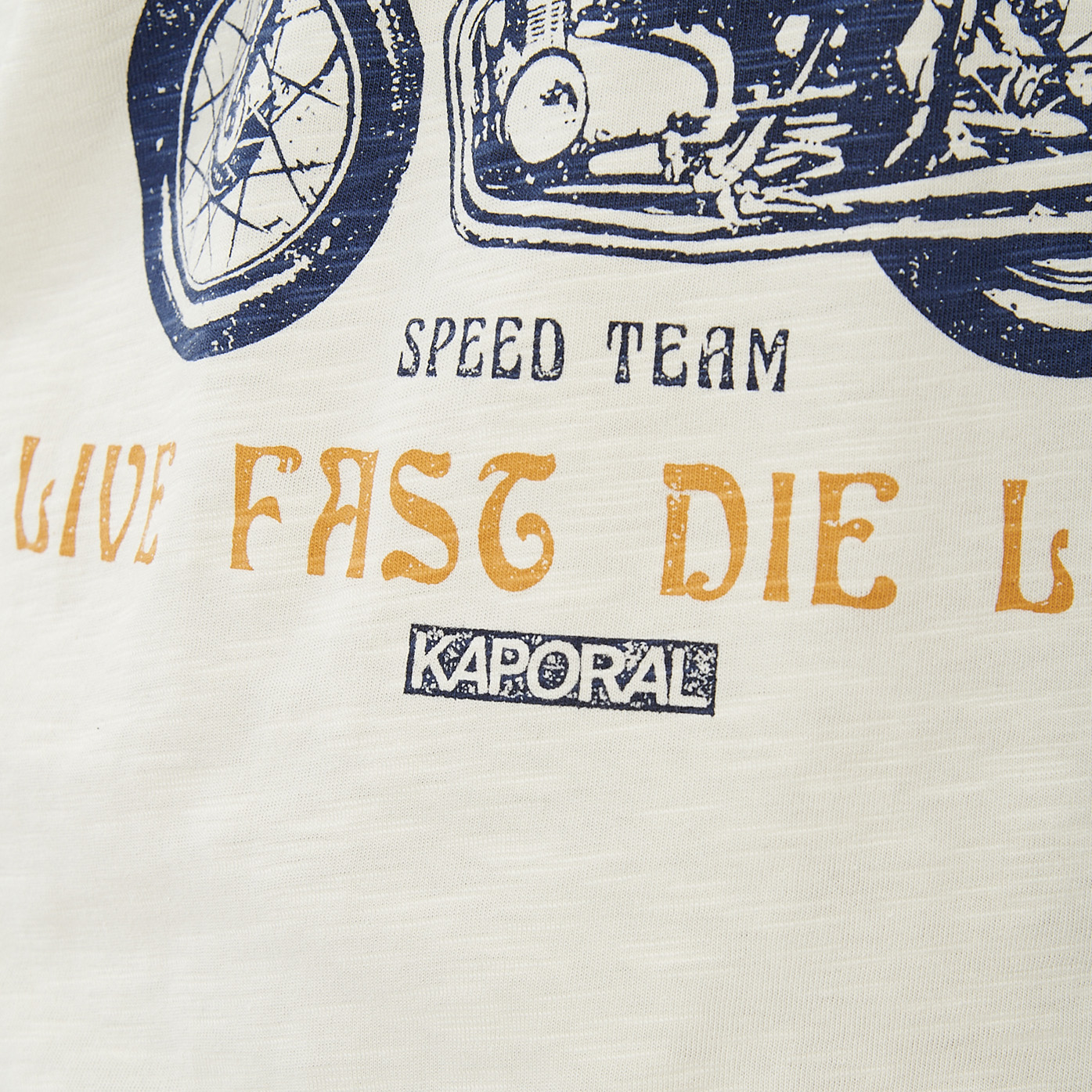 BIKE   T-shirt beige homme 100% coton