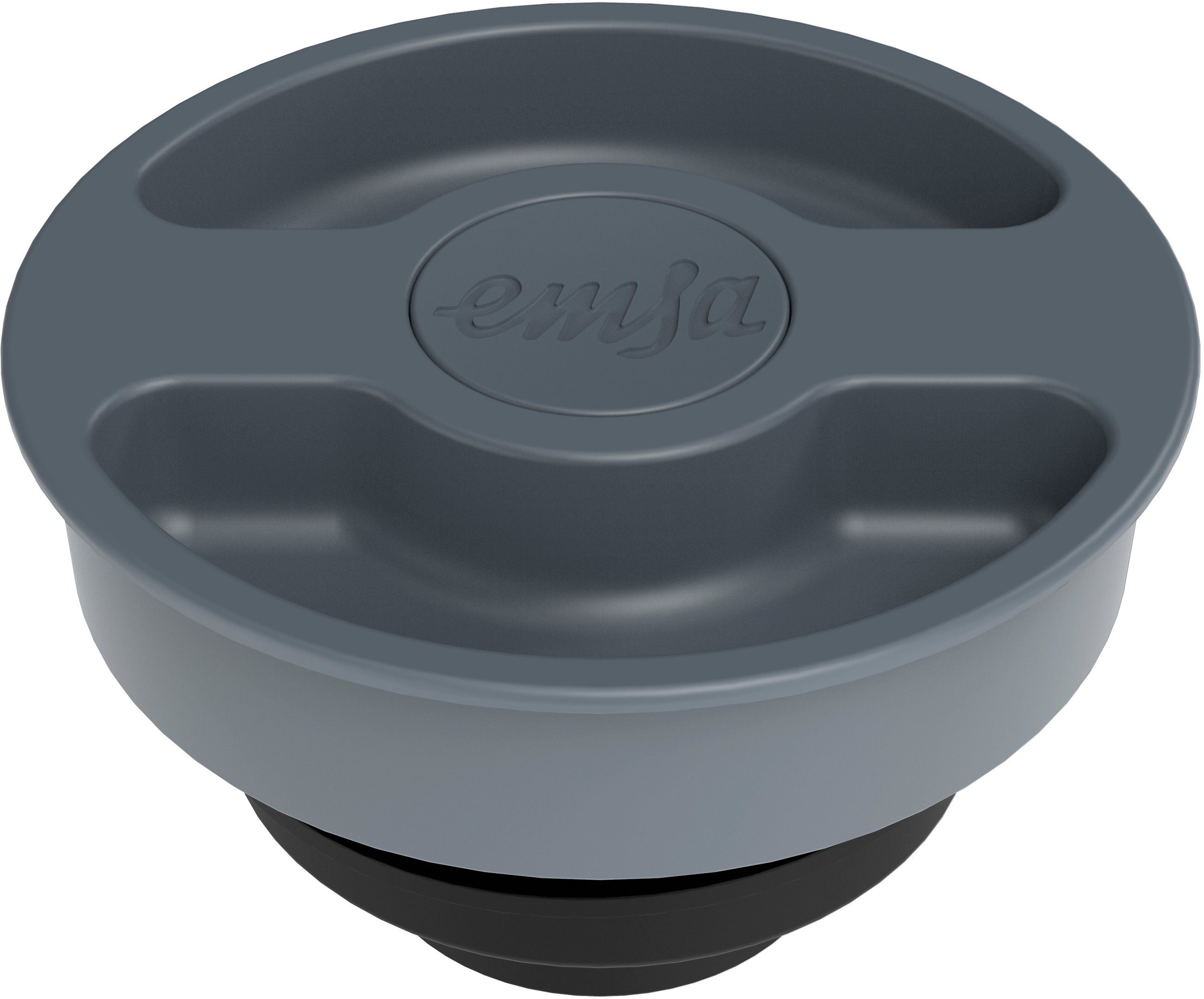 Emsa Isolierkanne Motiva, 1 l, Quick-Press-Deckel, Einhandbedienung, 12h warm/24h kalt, Glaskolben