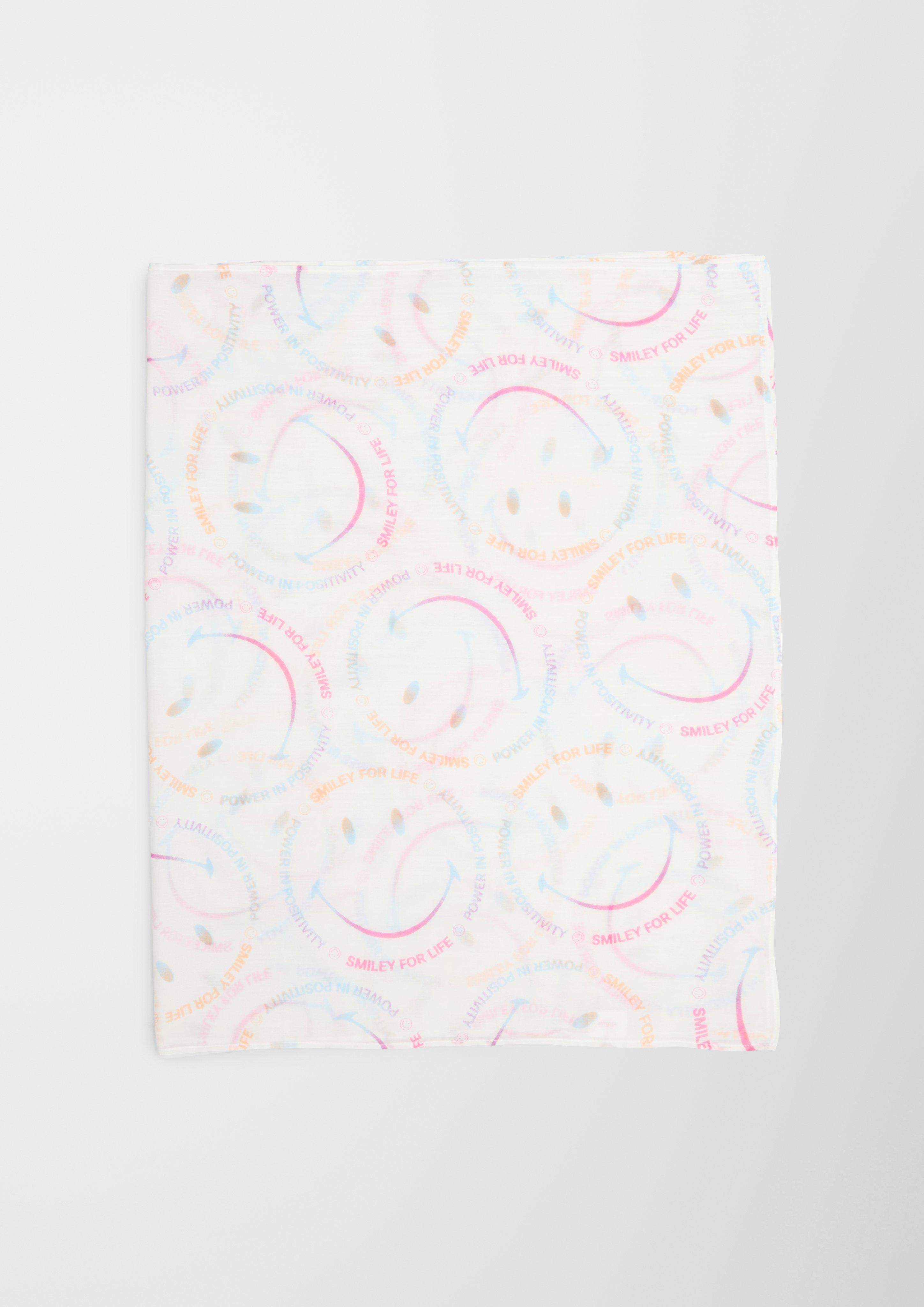 Baumwollschal mit Smiley-Allovermuster  2132232-02D6