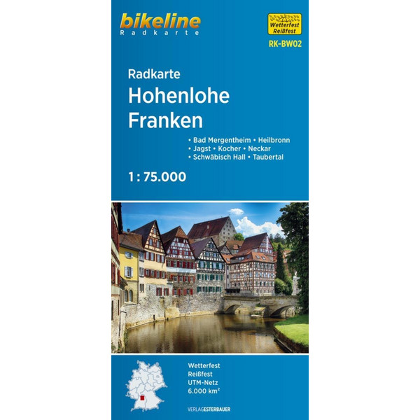 Bikeline Radkarte Deutschland Hohenlohe - Franken 1 : 75 000 - Fahrradkarte