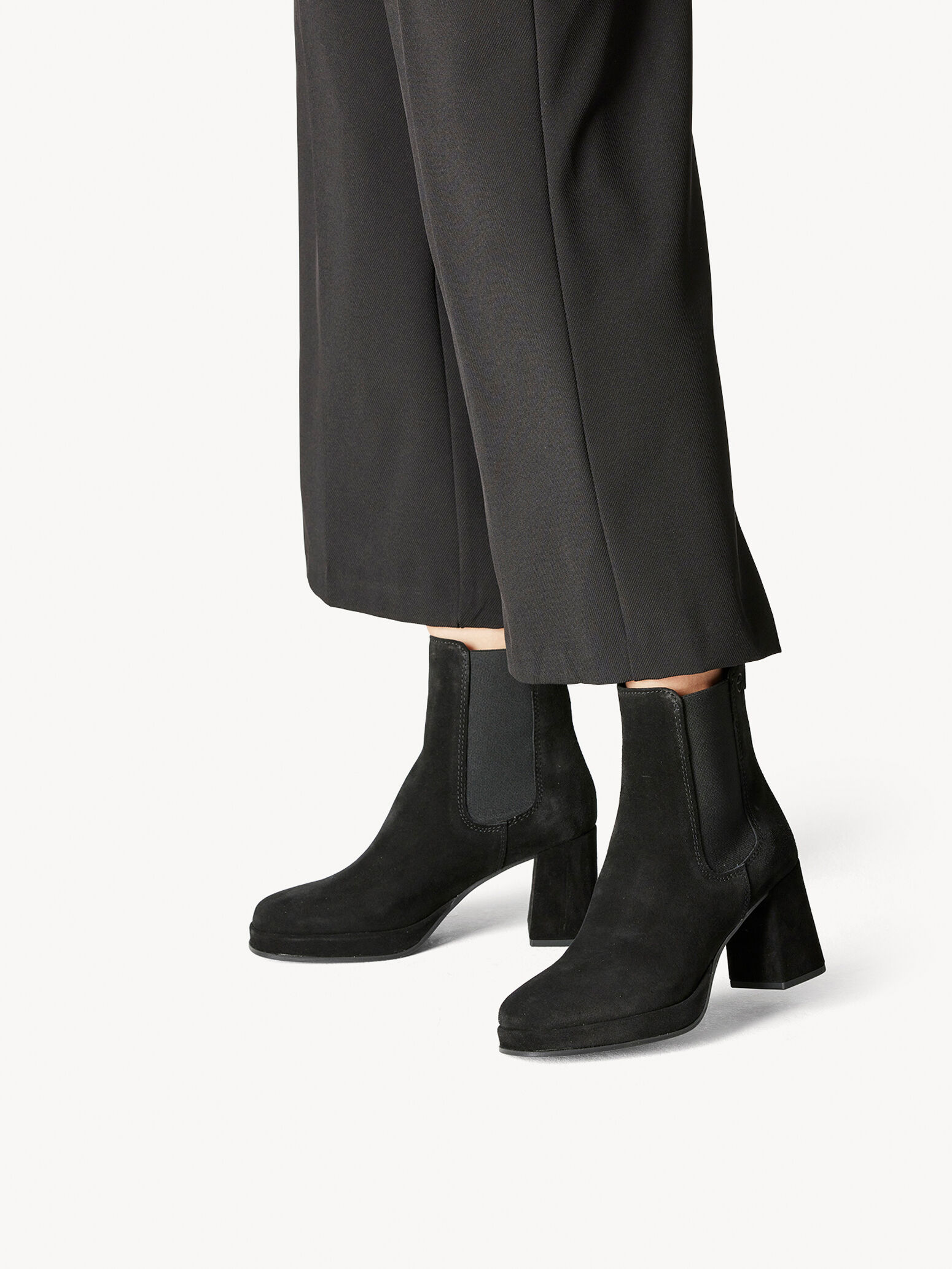 Bottine Chelsea en cuir - noir