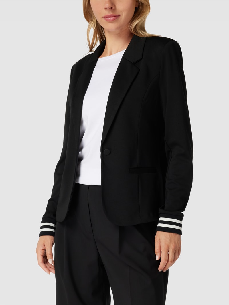 Blazer mit Leistentaschen Modell 'KINNIE' in schwarz
