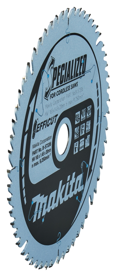 Příslušenství Makita B-57336 Pilový kotouč Efficut HM 165 x 20 x 56T tloušťka 1 mm