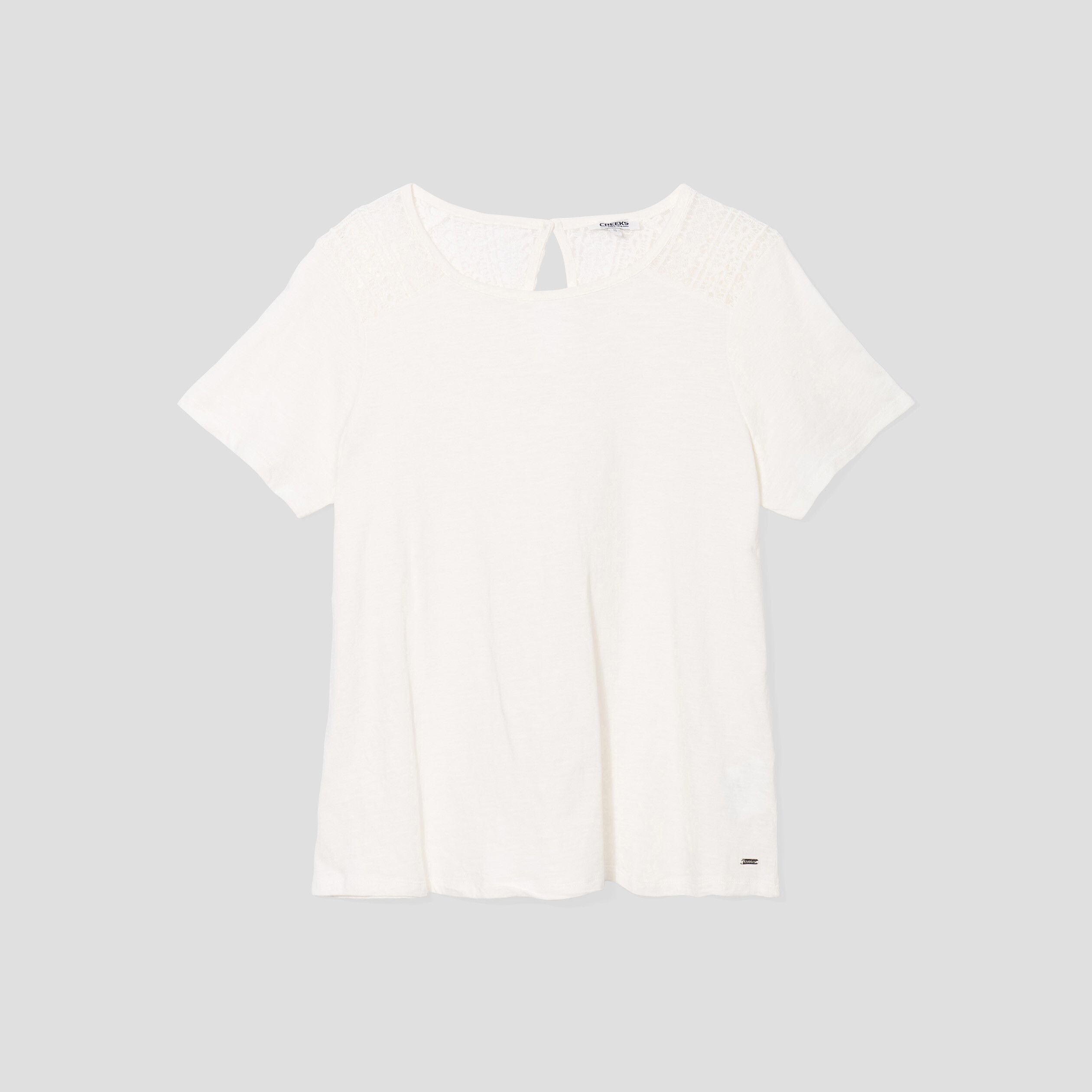 T-shirt épaules et dos macramé Creeks jaune clair femme | La Halle