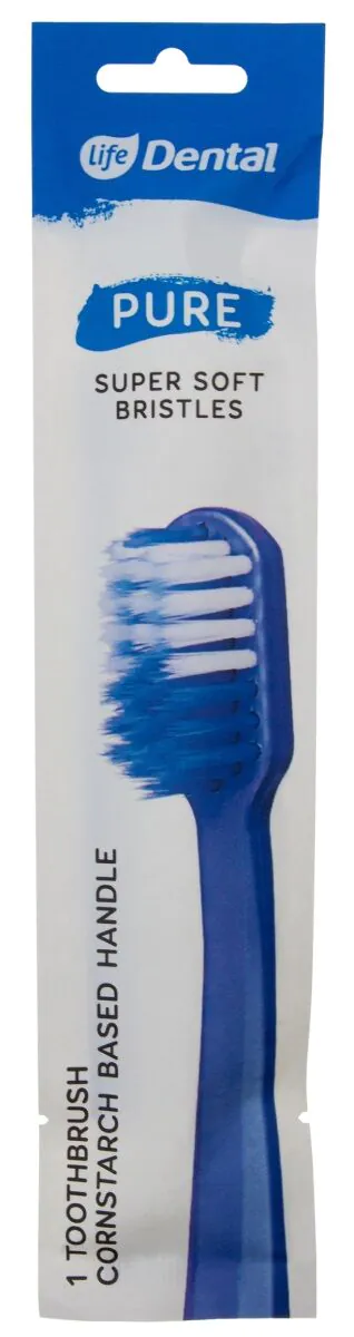 „Life Dental BIOPure“ minkštas mėlynas dantų šepetėlis