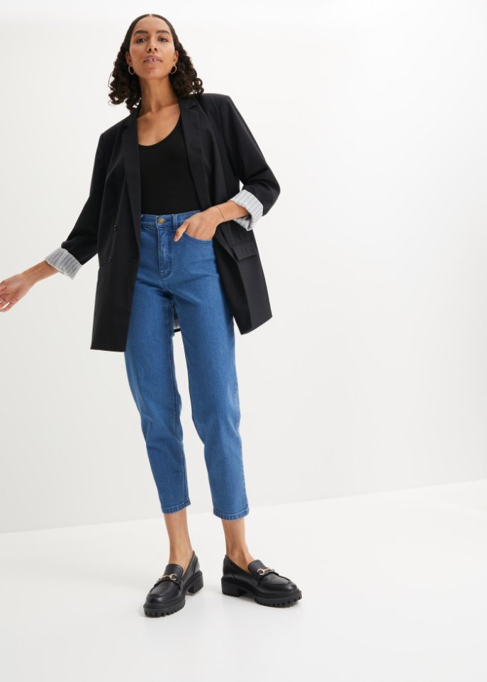 Mom Fit Stretch-Jeans aus Bio-Baumwolle