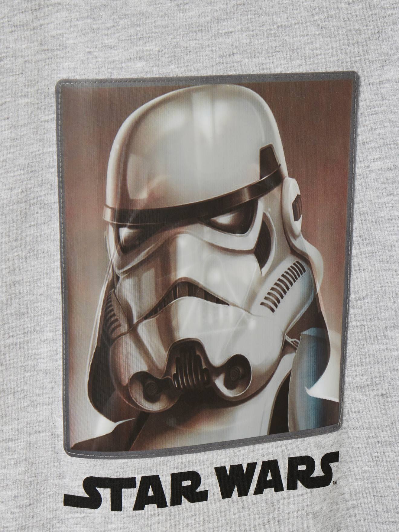 T-shirt Star Wars® garçon motif hologramme gris clair chiné