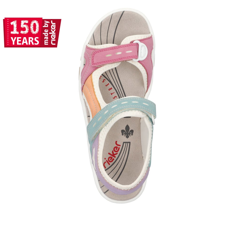 Rieker Damen Trekkingsandalen weiss-mehrfarbig