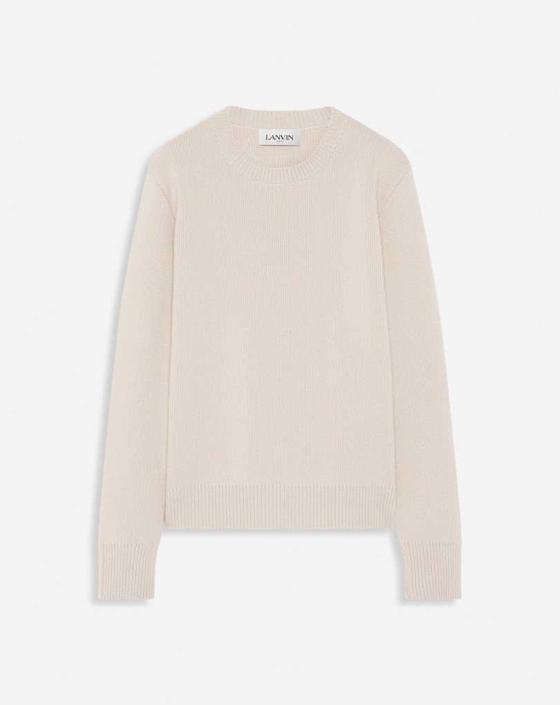 PULL COL ROND EN LAINE ET CACHEMIRE