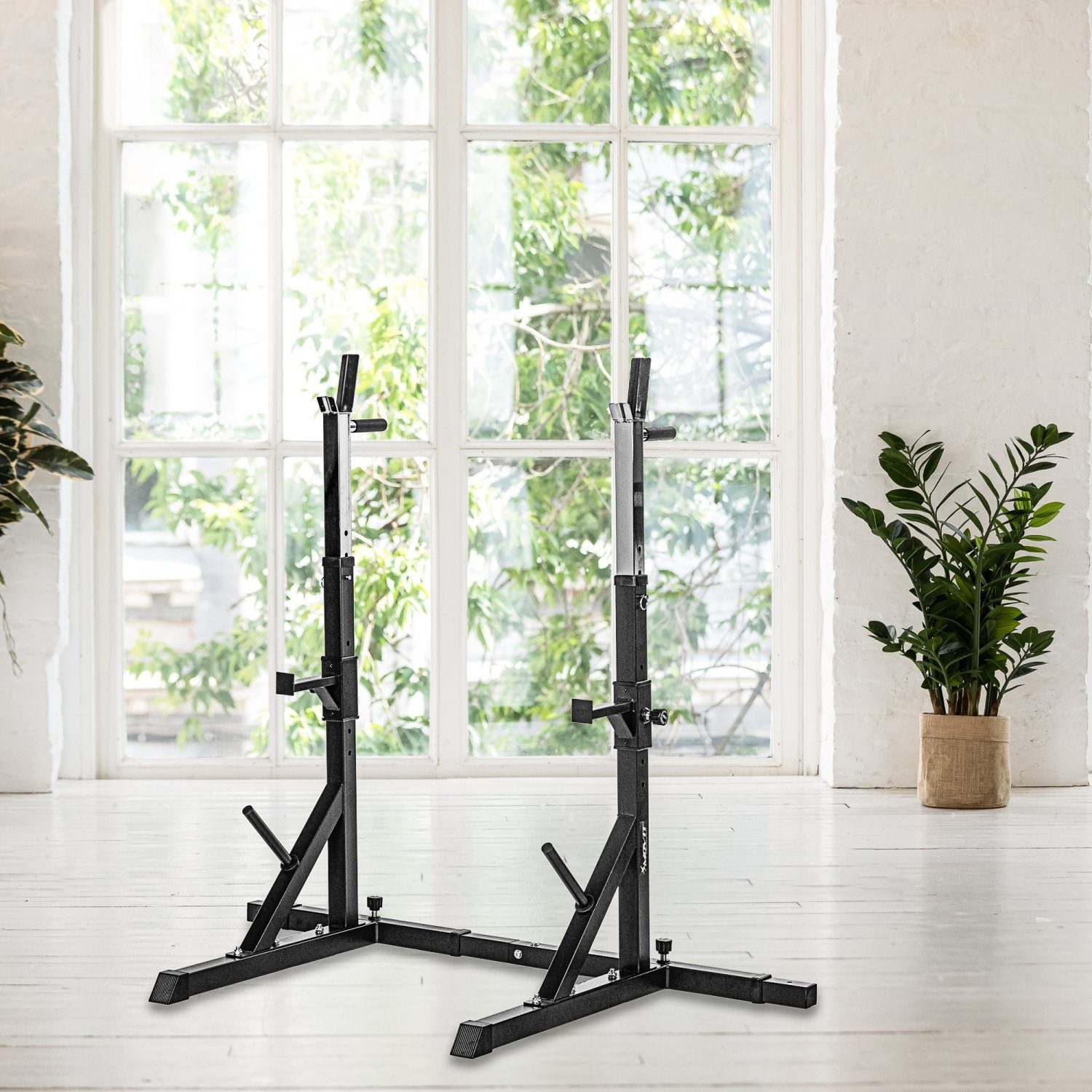 MOVIT Kraftstation MOVIT® Squat Rack BASIC mit Dip-Station, Langhantel-Ablage Hantel-Ständer Heim-Trainingsgerät Home-Gym