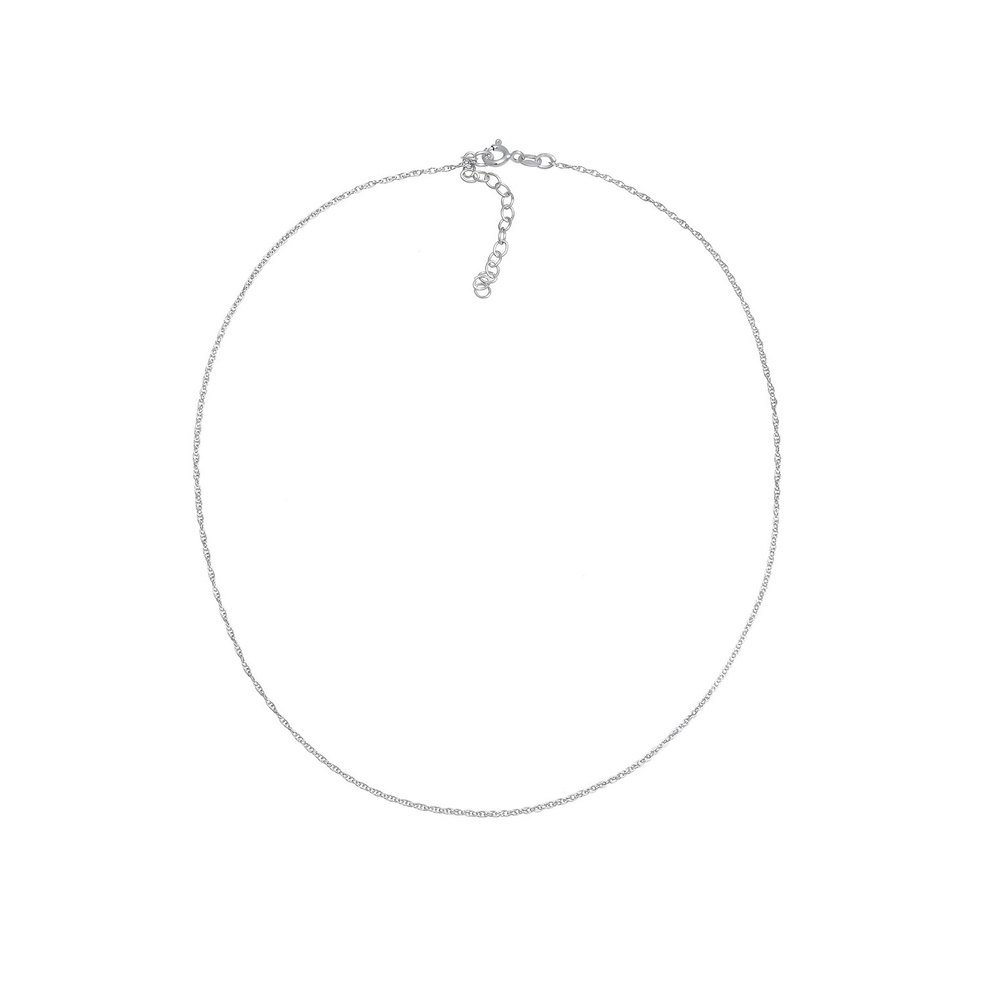 Elli Elli Collier Torsadé Minimale Choker Collier Femme - Argent (925/1000) collier