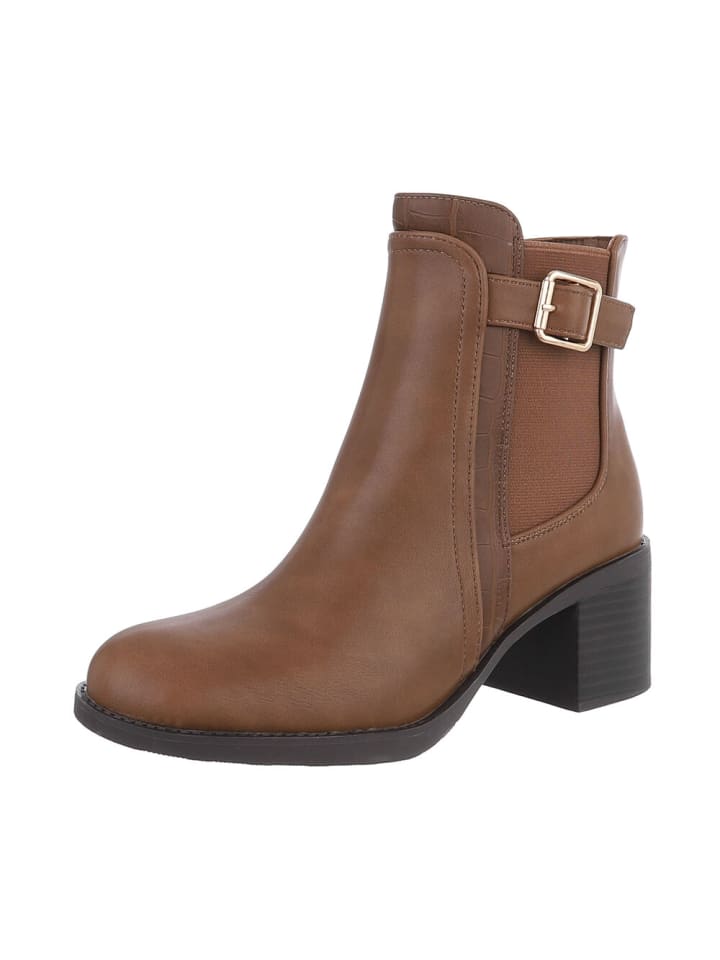 Ital-Design Stiefelette in Hellbraun günstig kaufen