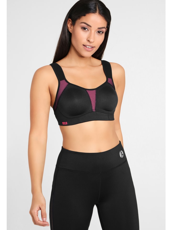 H.I.S Sport-BH in schwarz-pink günstig kaufen