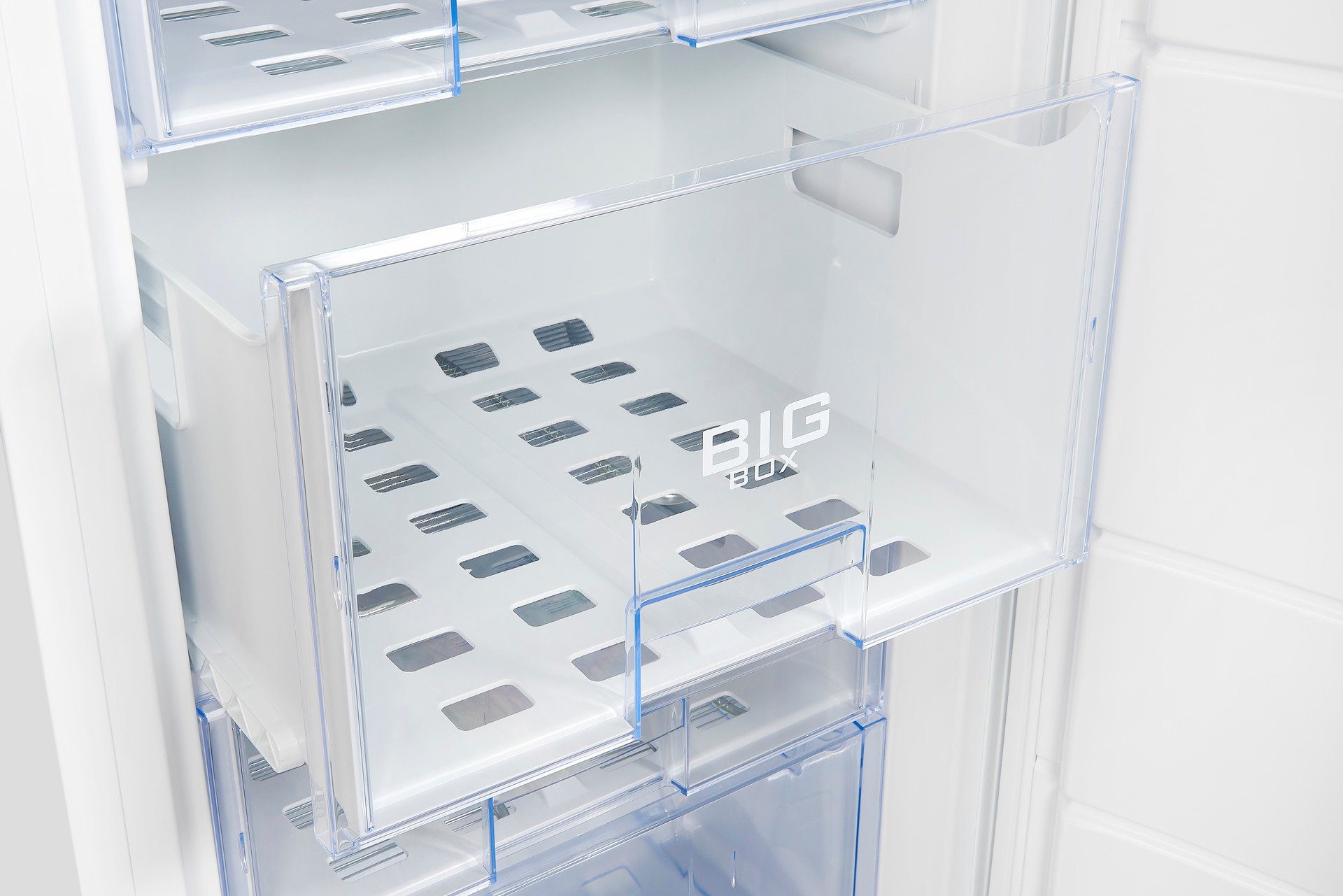 exquisit Gefrierschrank GS27-H-280E weiss, 163 cm hoch, 60 cm breit,Gefrierschrank mit Geräumigen Gefrierschubladen, inkl. BigBox