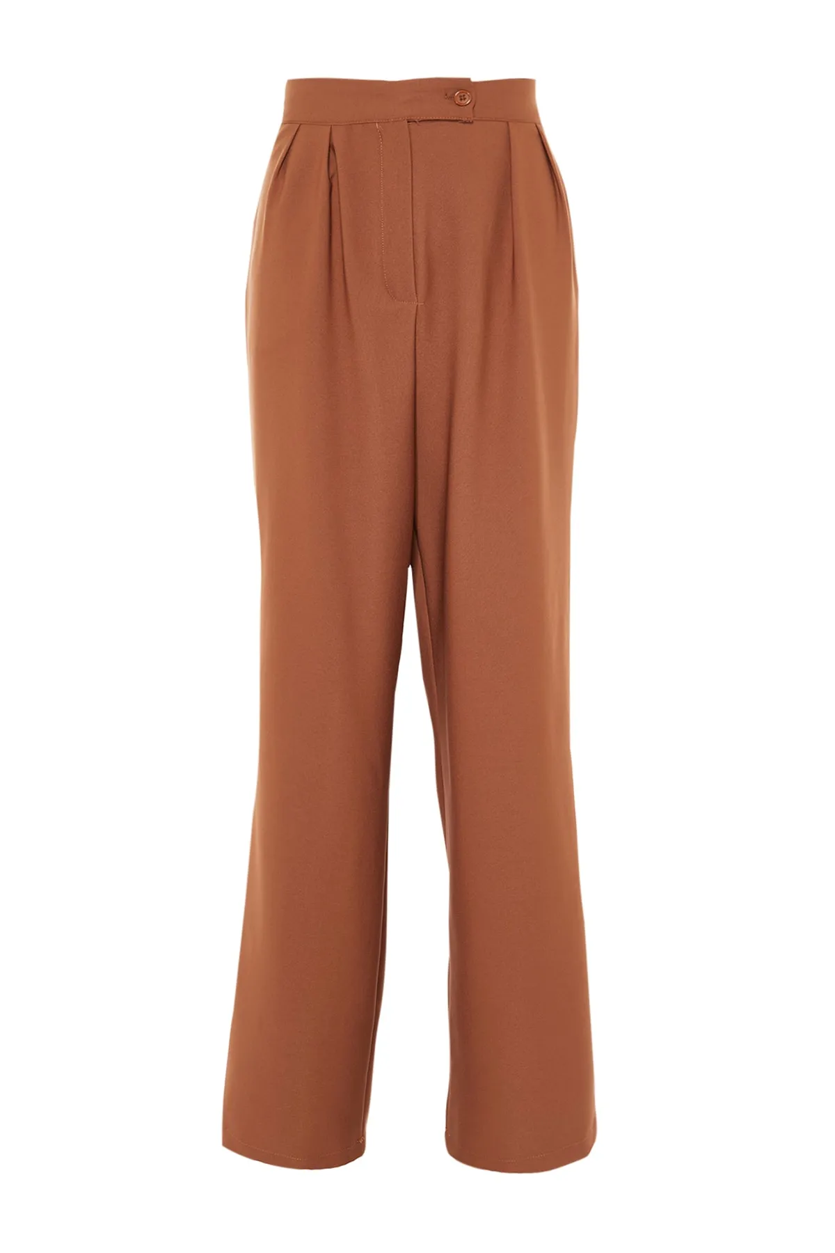 Trendyol Collection  Braune Webhose mit weitem Bein und hoher Taille TWOAW22PL0066