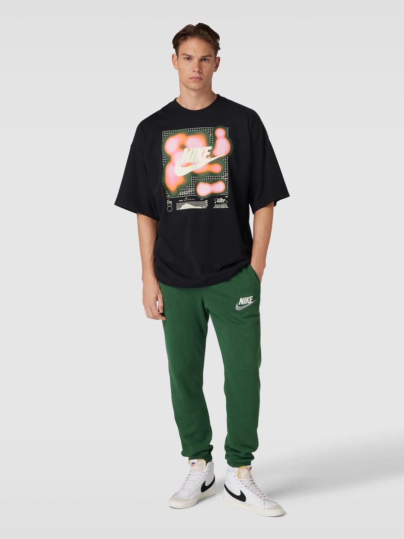 Sweatpants mit Label-Stitching in olivgrün