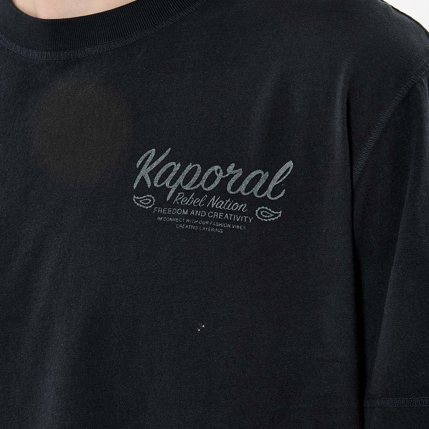 RILES  T-shirt noir homme 100% coton