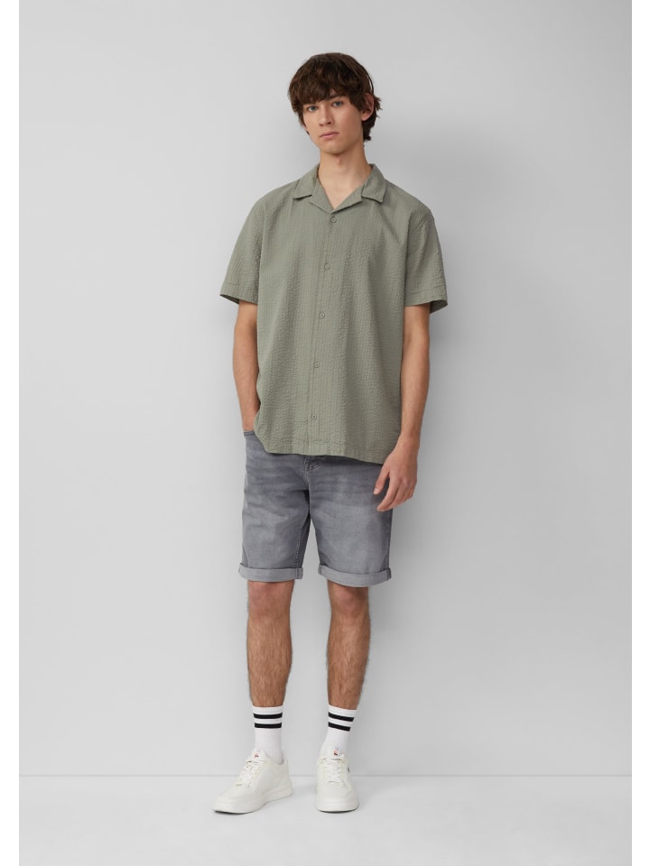 QS Hemd kurzarm in Olive günstig kaufen