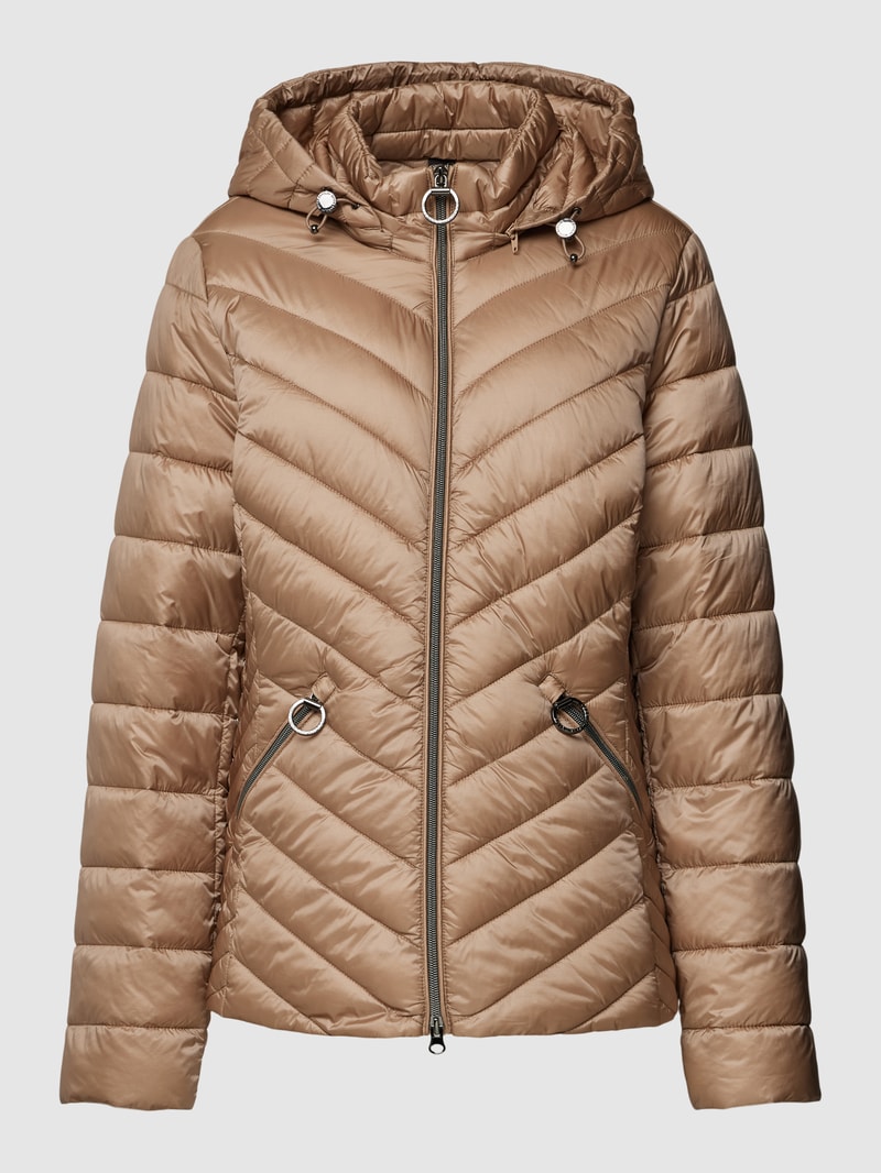 Steppjacke mit Stehkragen in sand