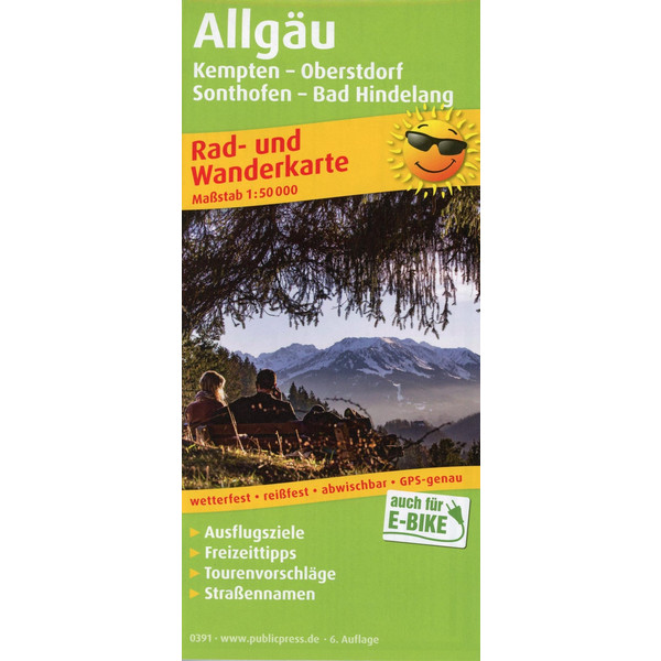 Allgäu, Kempten - Oberstdorf, Sonthofen - Bad Hindelang 1 : 50 000 - Wanderkarte