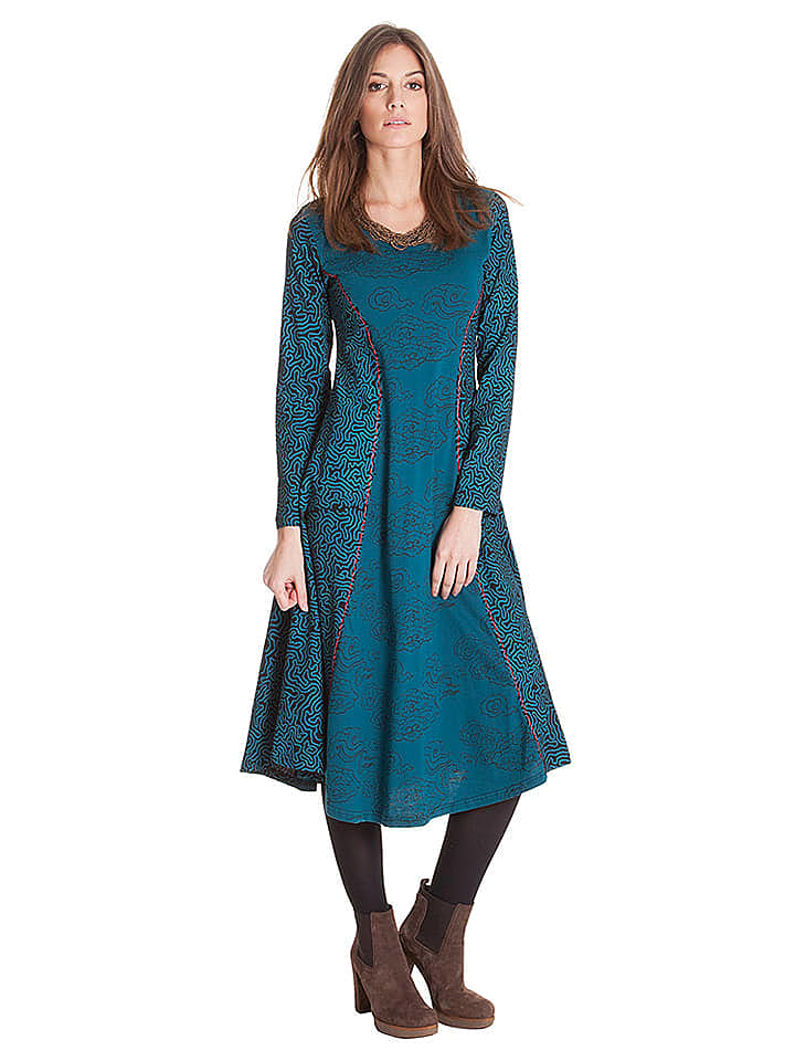 Aller Simplement Kleid in Petrol günstig kaufen 36/38
