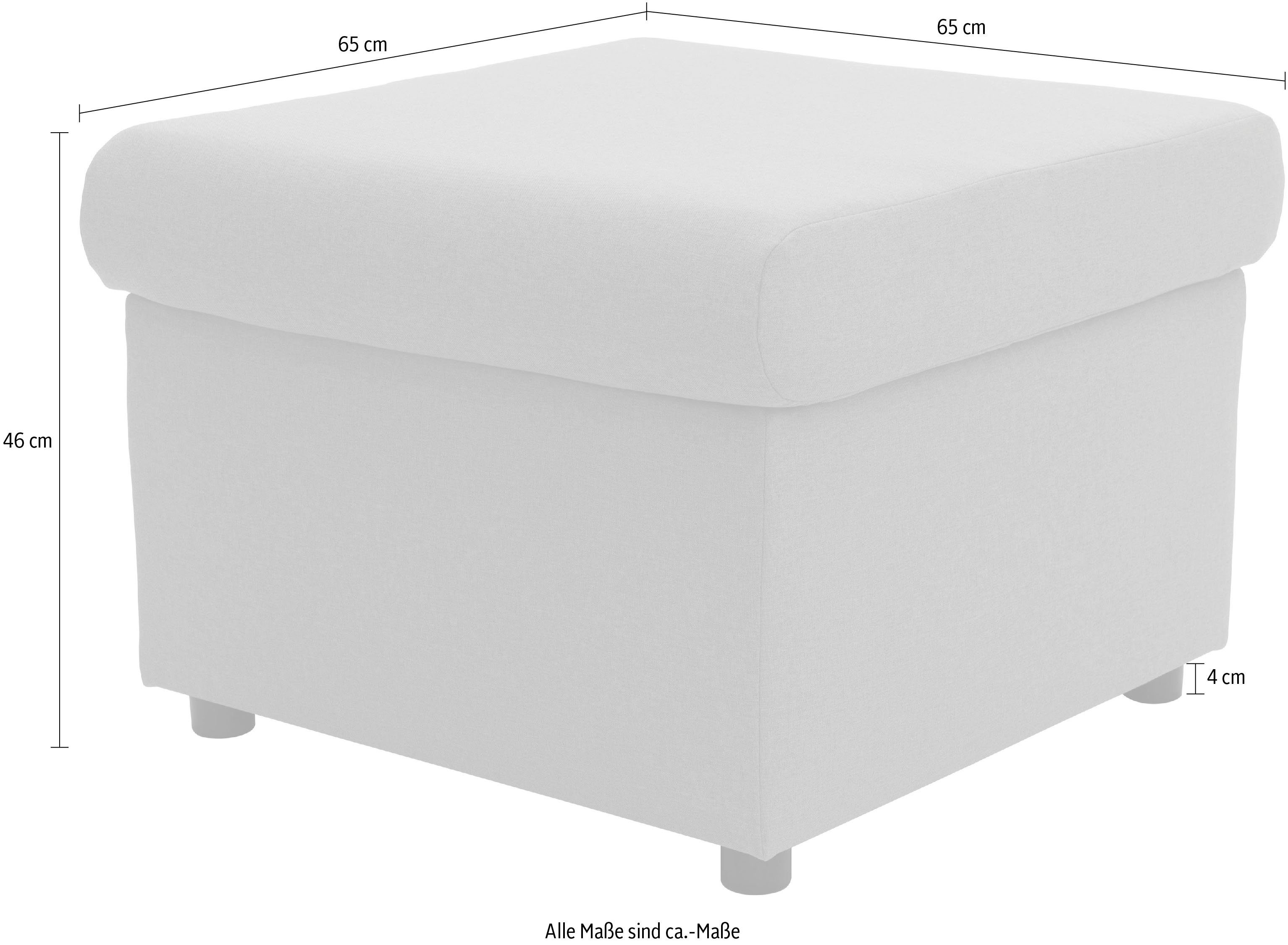 DOMO collection Polsterhocker Sonce, Speziell für Outdoor, witterungsbeständig, incl. Schutzhülle