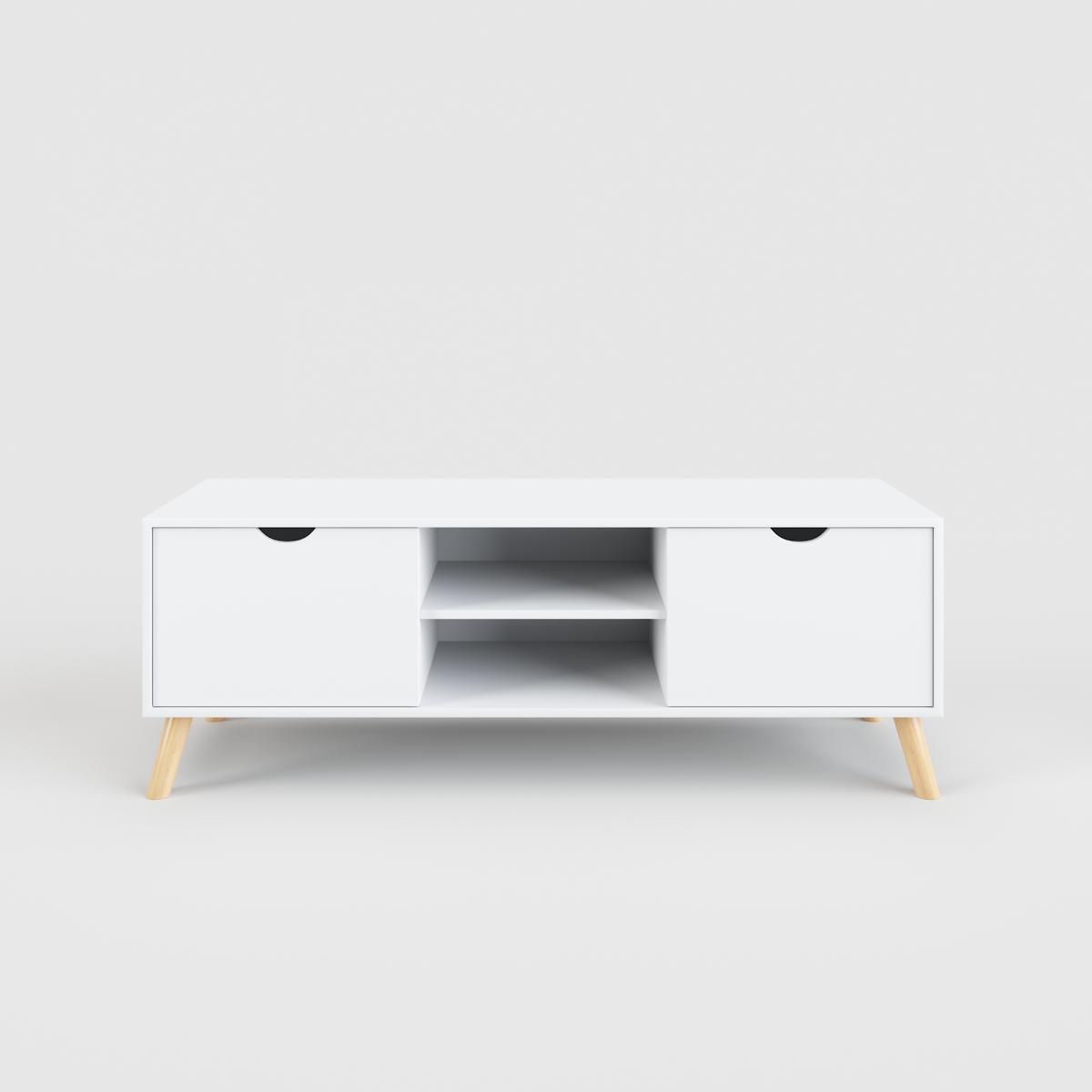 Phoenix Lowboard Scandi, Weiss m. Holz