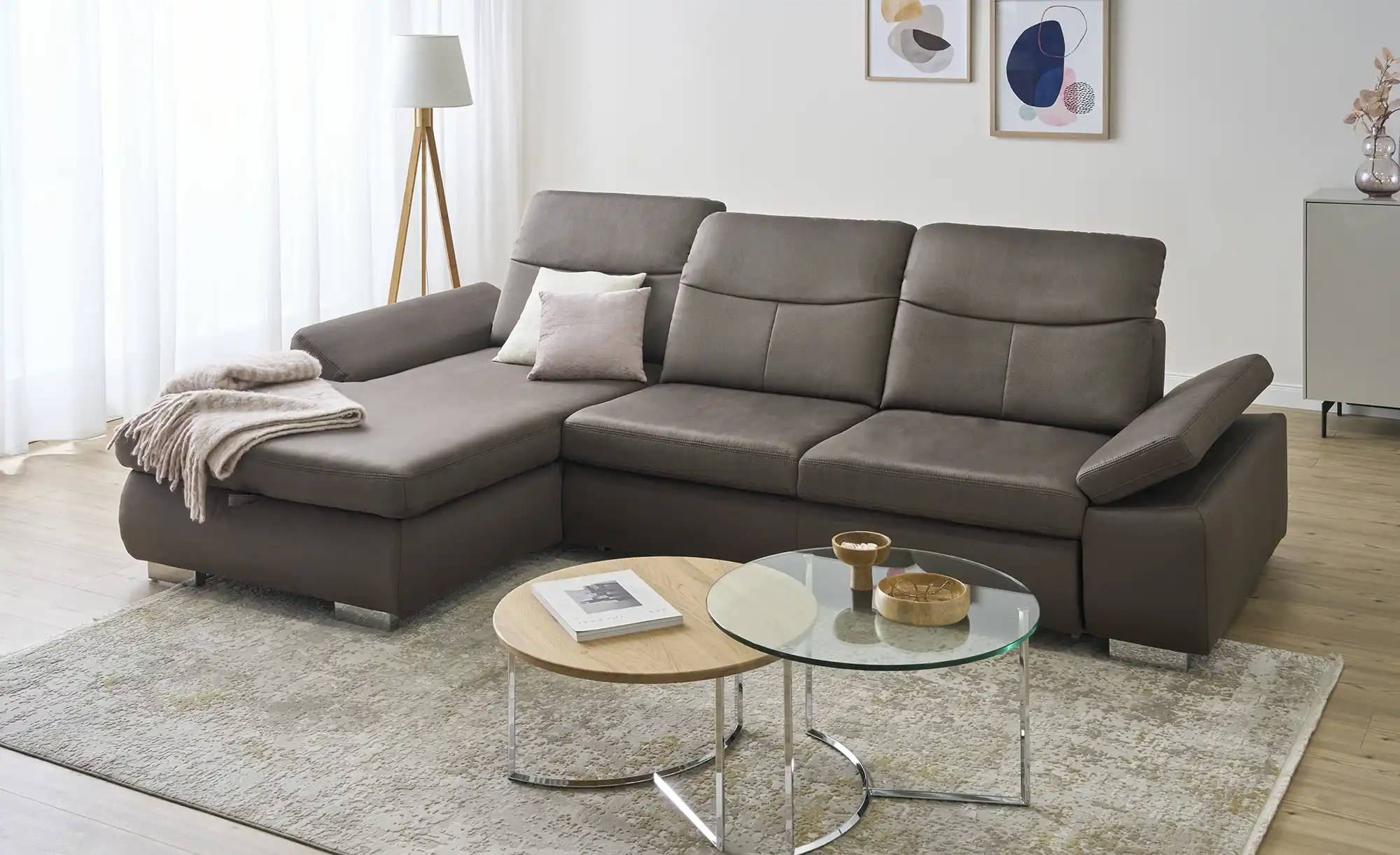 Kollektion Kraft Ecksofa aus Mikrofaser Kathrin