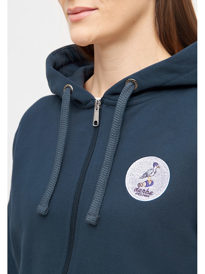 Derbe Sweatjacke in Dunkelblau günstig kaufen