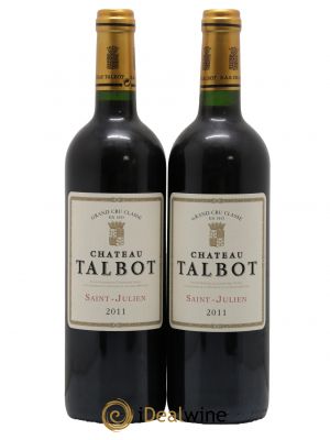 Château Talbot 4ème Grand Cru Classé  2011 - Lot de 2 Bouteilles