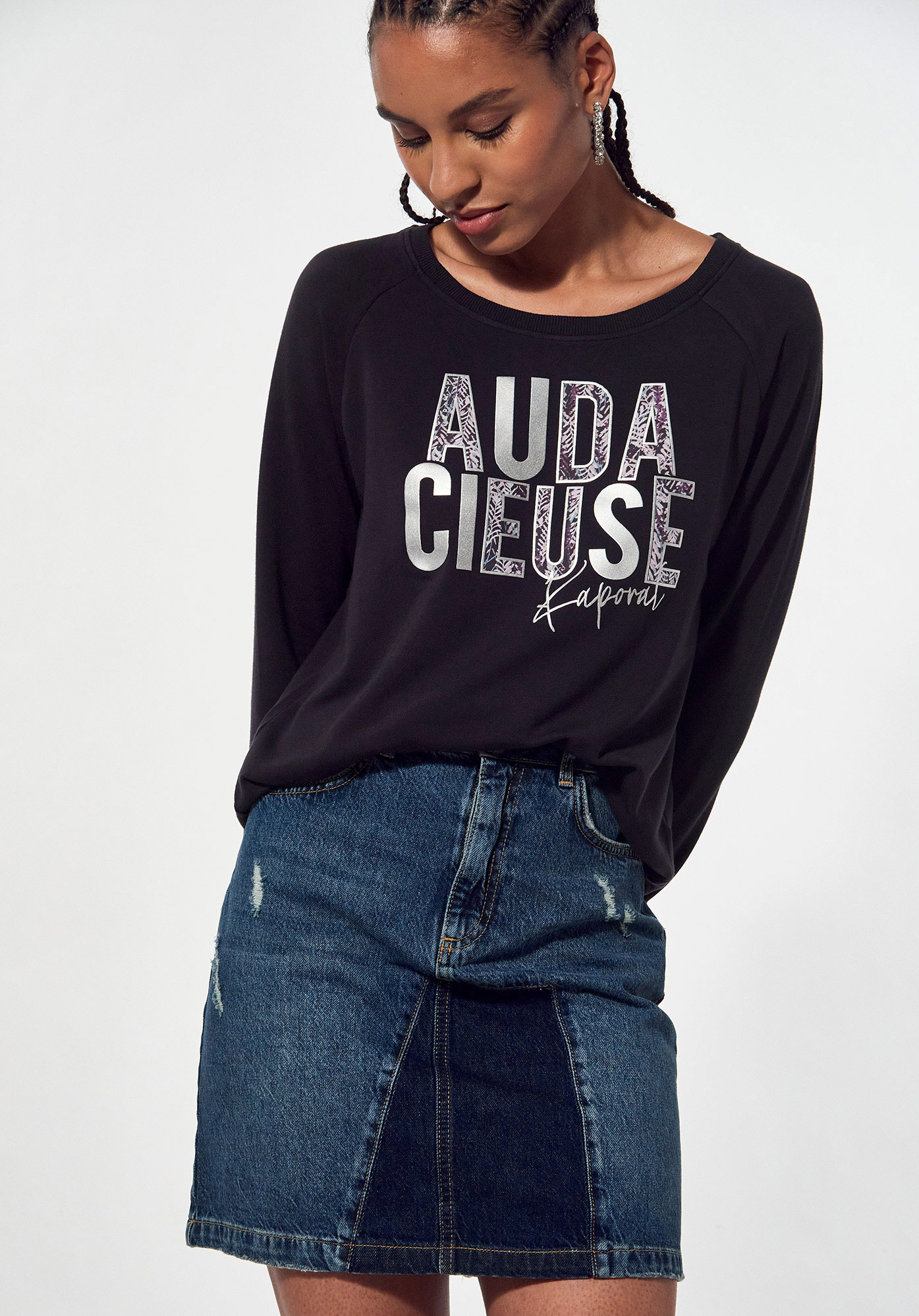 LITA   Jupe en jean Femme en 100% coton