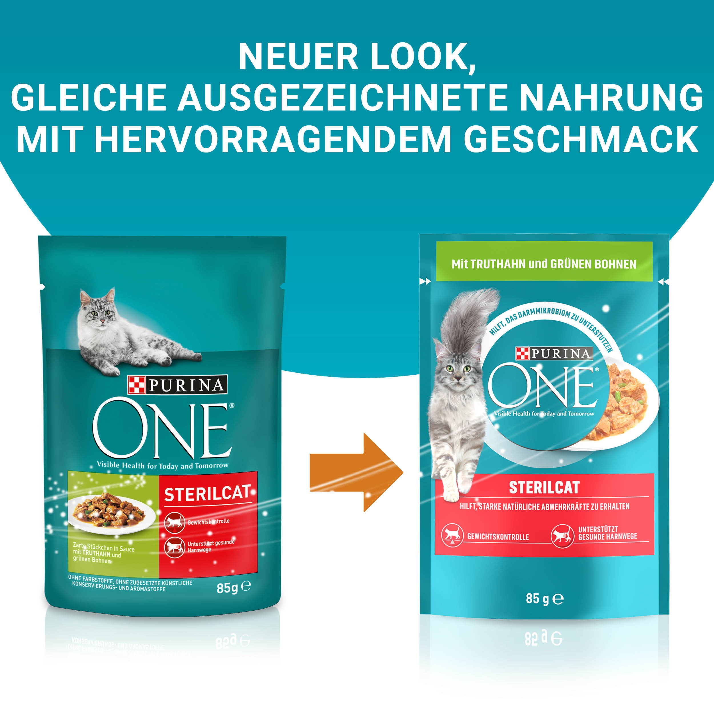 Purina ONE Nassfutter Purina ONE Sterilcat 26x85g mit Truthahn und grünen Bohnen
