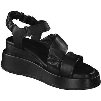Mjus Plus Keilsandale in schwarz