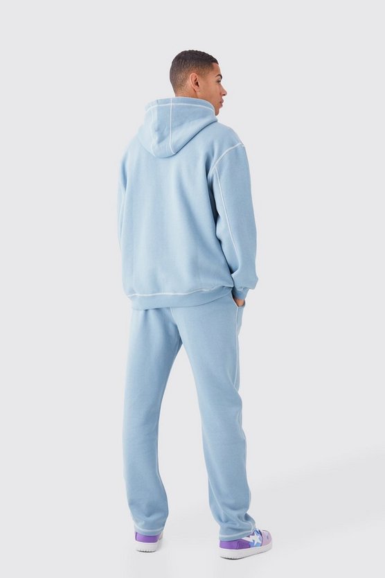 Oversize Trainingsanzug mit Kontrast-Naht und Heat-Print