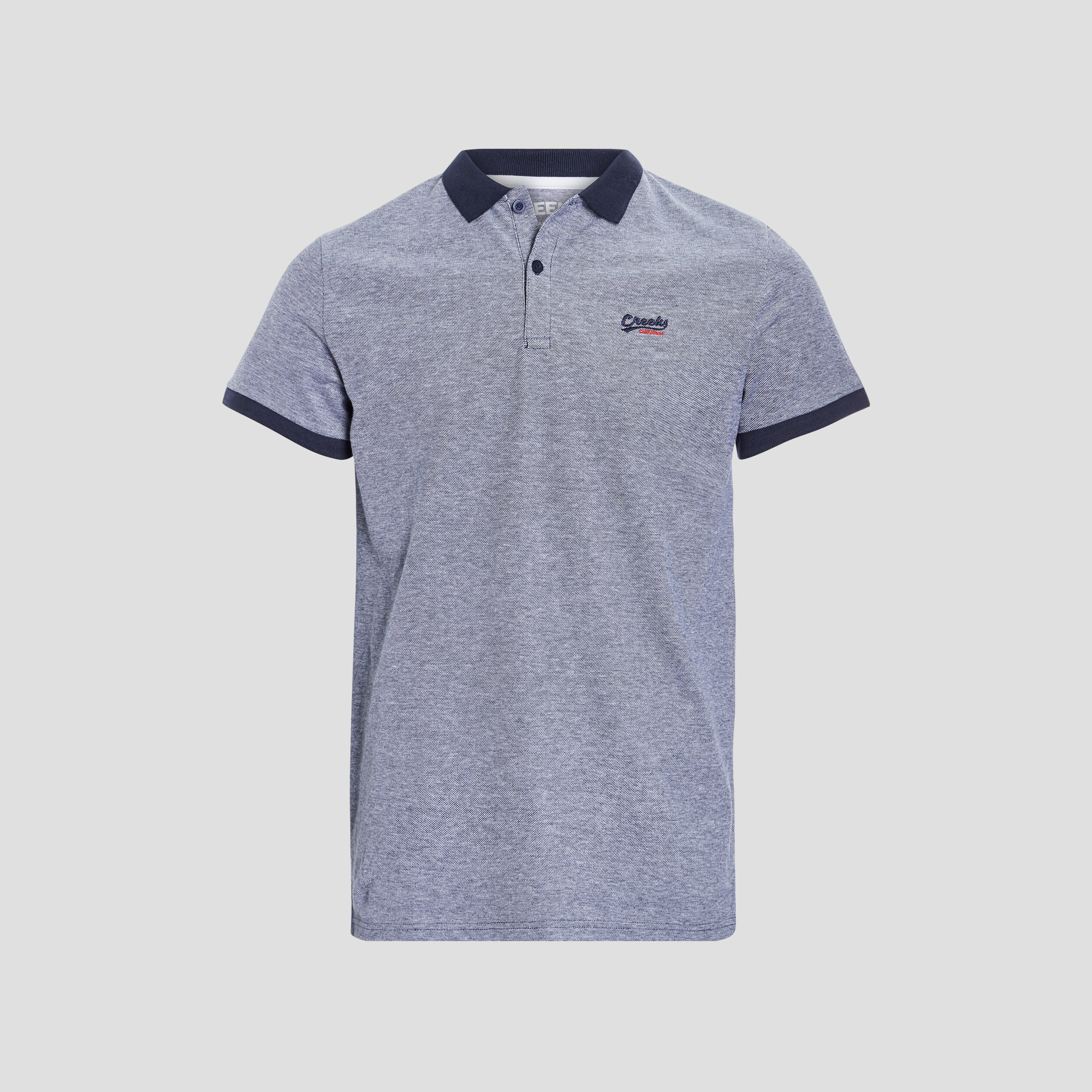 Polo manches courtes Creeks bleu homme | La Halle