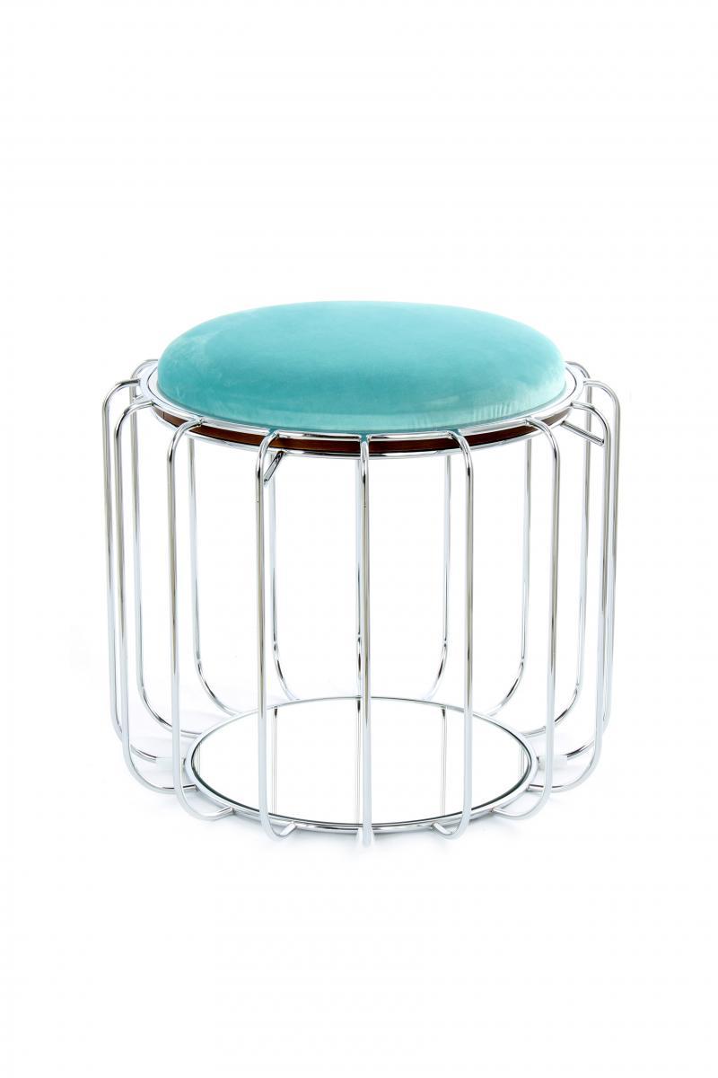Kayoom Beistelltisch / Pouf Comfortable 110 Mint / Silber