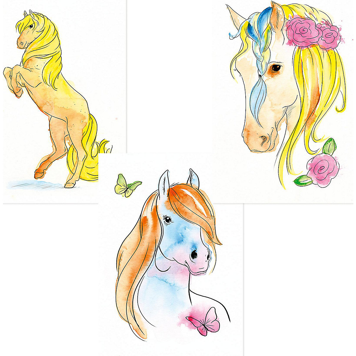 Miss Melody Water Colour Set, inkl. Farben, Pinsel & Schwamm