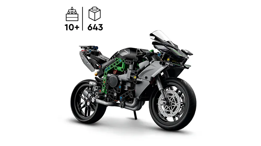 LEGO 42170 | Technic Kawasaki Ninja H2R Motorrad 42170, Geschenk für Kinder