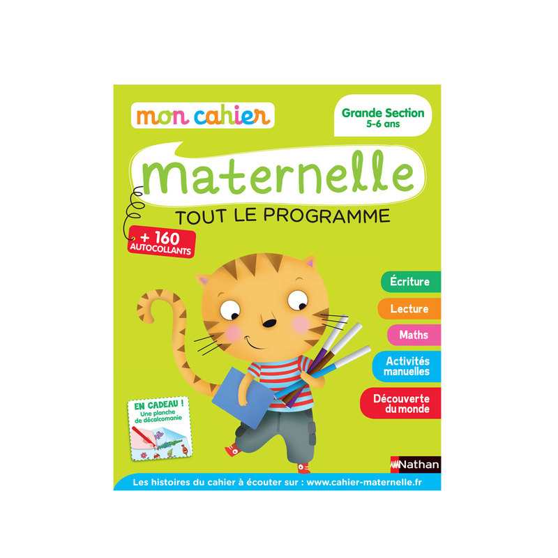 Livre Mon cahier maternelle GS - Nathan Jeunesse