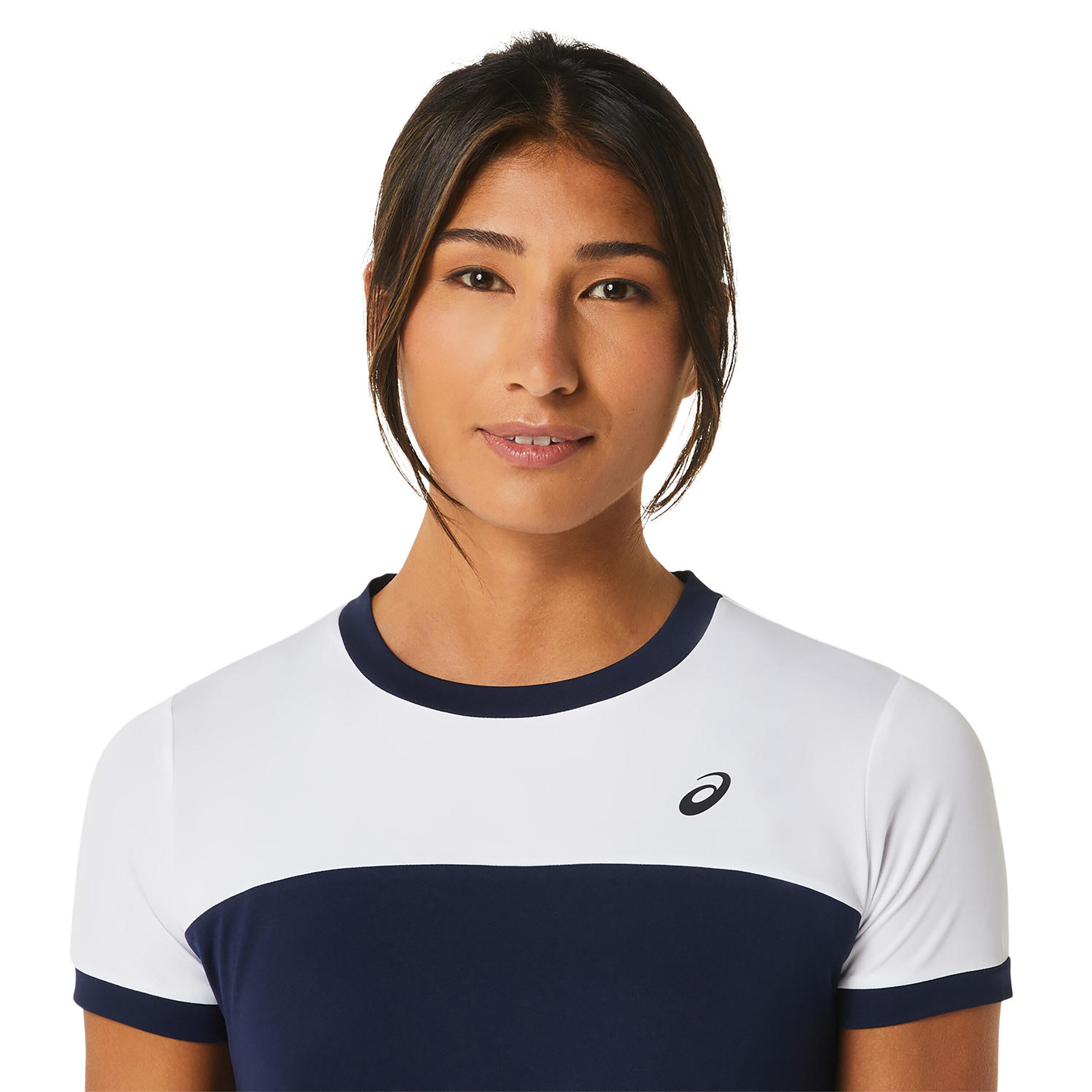 Court T-Shirt Damen - Dunkelblau, Weiß