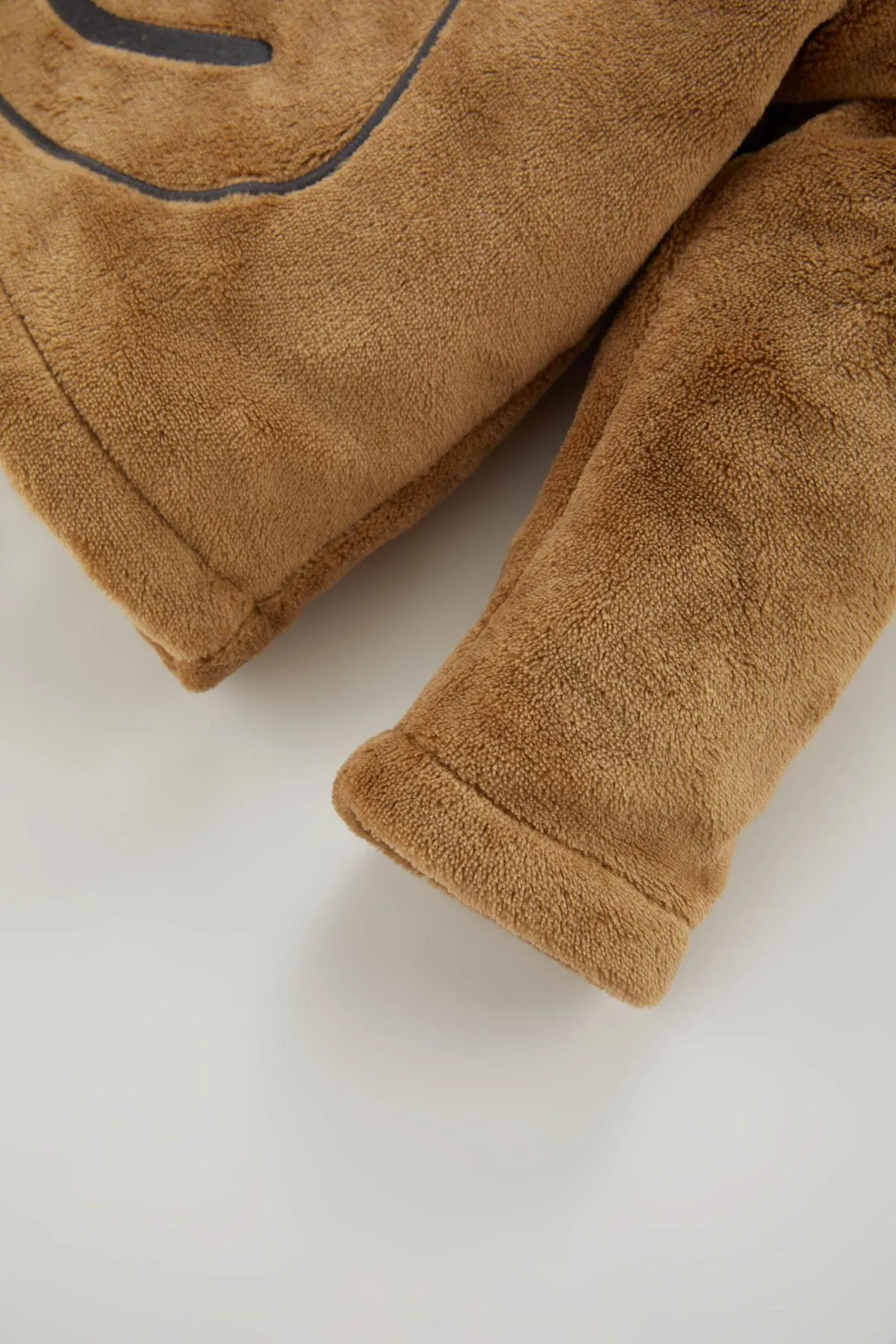 DeFacto  Baby Boy Teddybär gemustertes Plüsch-Oberteil und -Unterteil mit Kapuze, 2er-Set