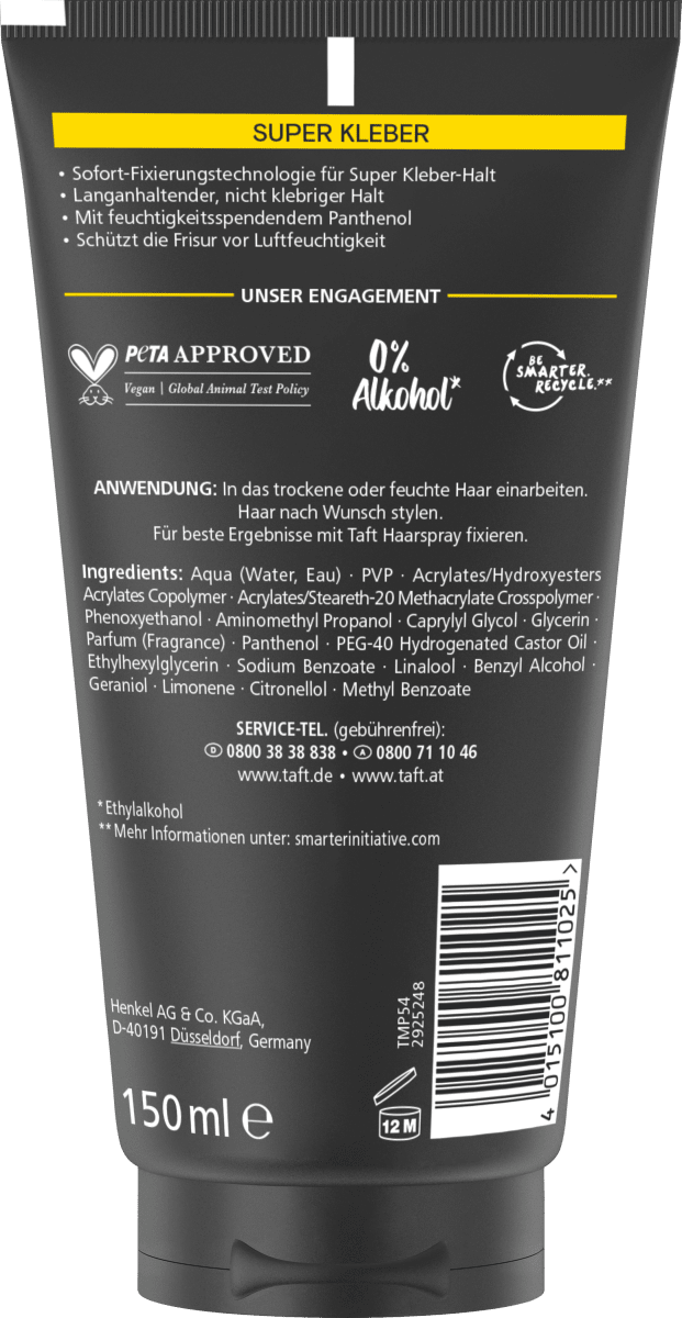 Haargel SUPER KLEBER Halt 14, 150 ml