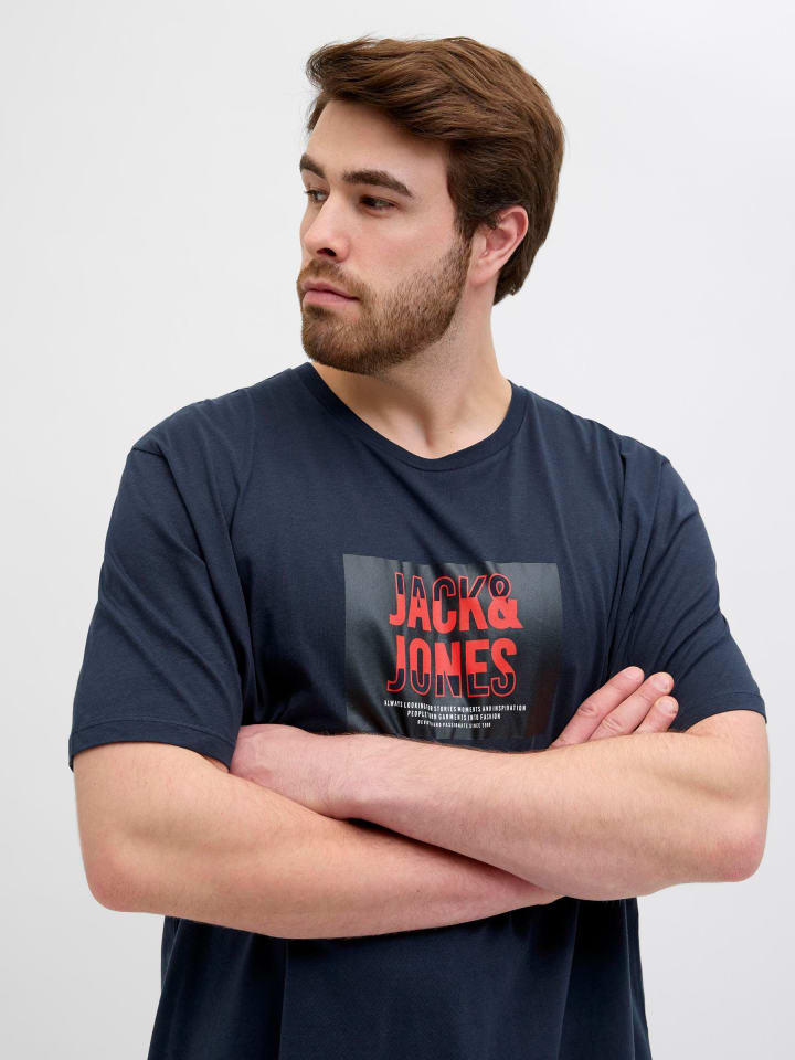 JACK & JONES PLUS T-shirt in Sky Captain günstig kaufen