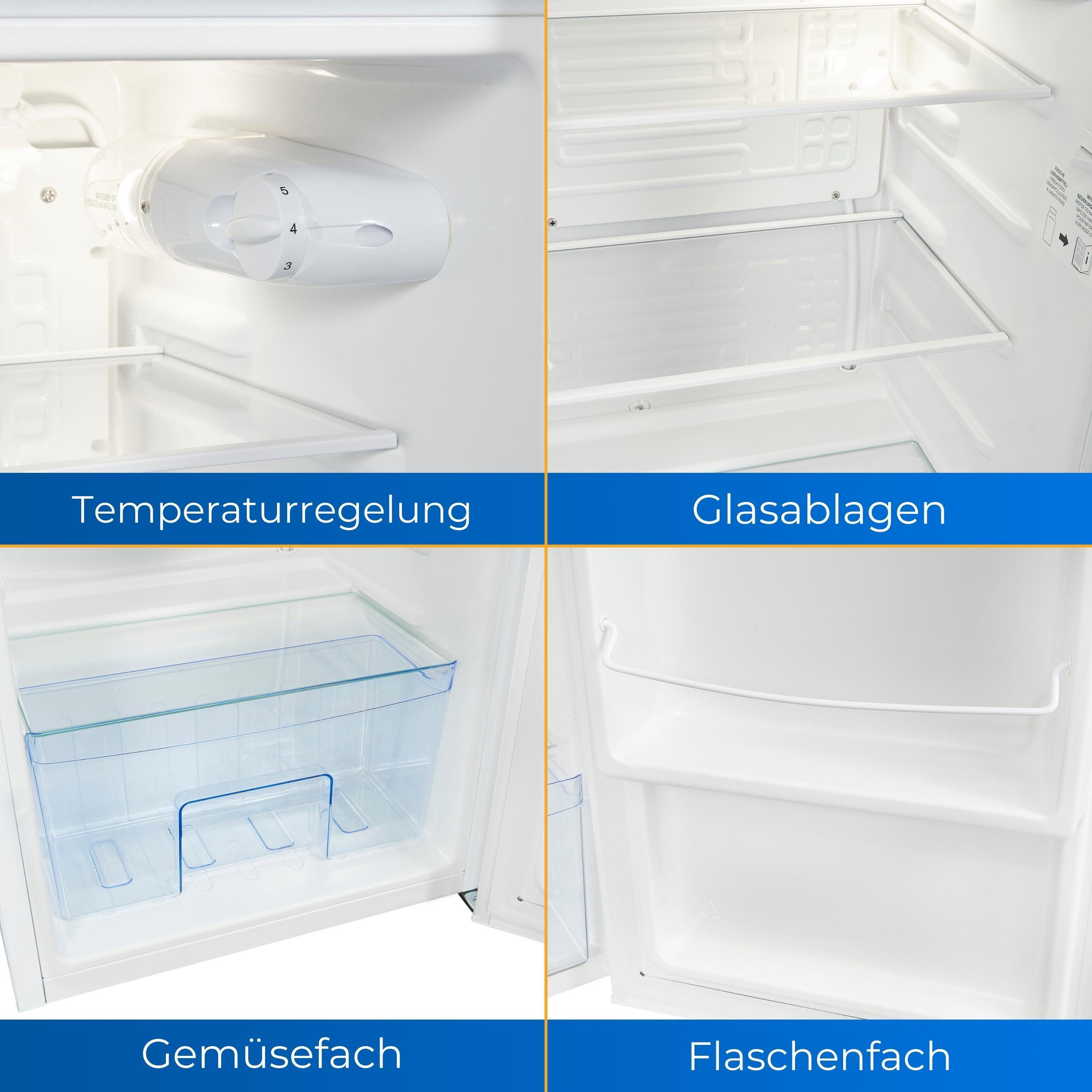 exquisit Kühlschrank KS585-V-091E, 84.5 cm hoch, 45 cm breit, Türanschlag wechselbar, Ohne Gefrierfach, Temperaturregelung