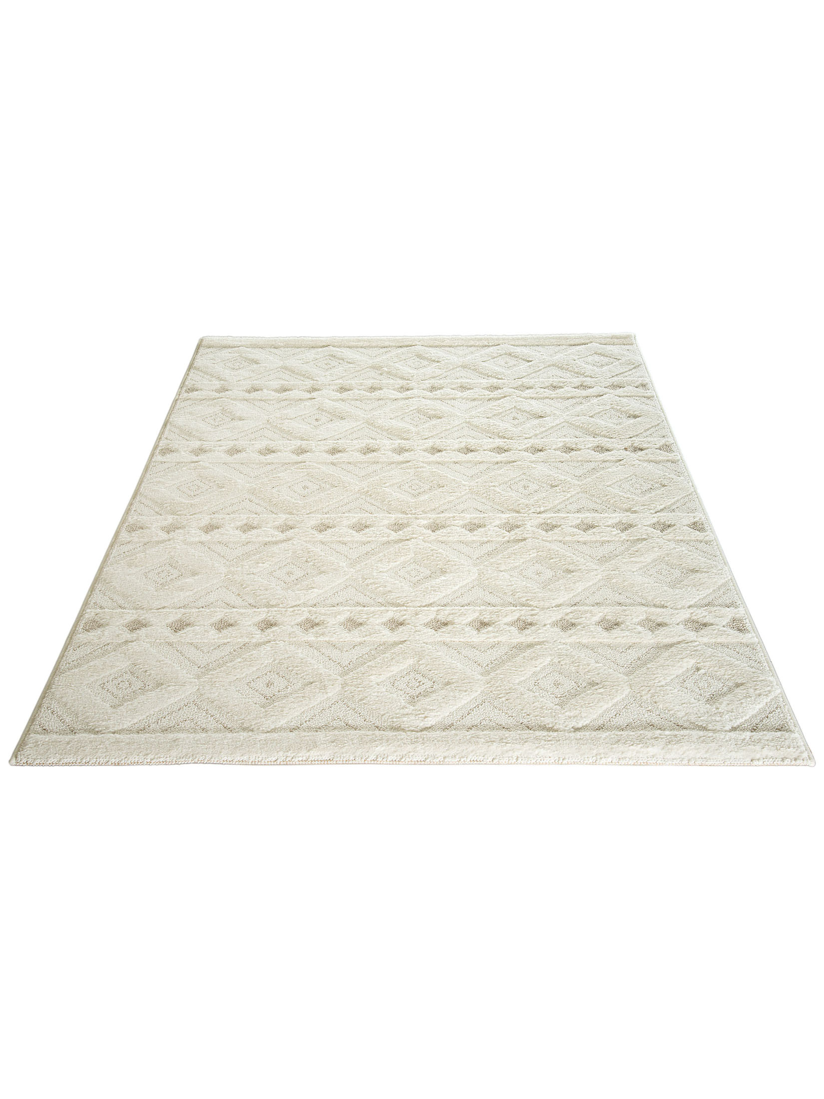 Lessebo Moderner Teppich, Weiß/Beige